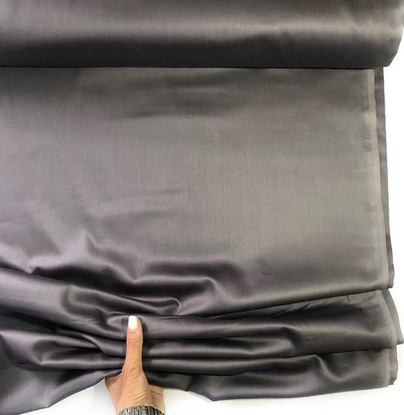 Постільна білизна ANTHRACITE Premium Сатин однотон MERISET - Сімейний на резинці 550233 фото