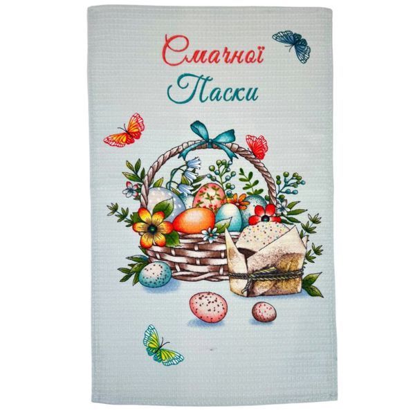 Рушник кухонний вафельний Великодній кошик SoundSleep 34х60 см 6513 фото Рушник кухонний вафельний Великодній кошик SoundSleep 34х60 см 6513 фото