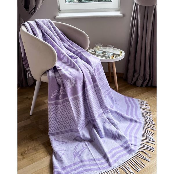 Плед бавовняний SoundSleep Angels бузковий 140х200 см 6149 фото Плед бавовняний SoundSleep Angels бузковий 140х200 см 6149 фото