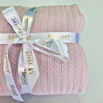 Покривало Піке КОСИЧКА Рожева пудра MERISET - 230х260 2312456038 фото