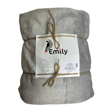 Плед велсофт Comfort Emily світло-сірий 310гм2 150х200 см 6166 фото