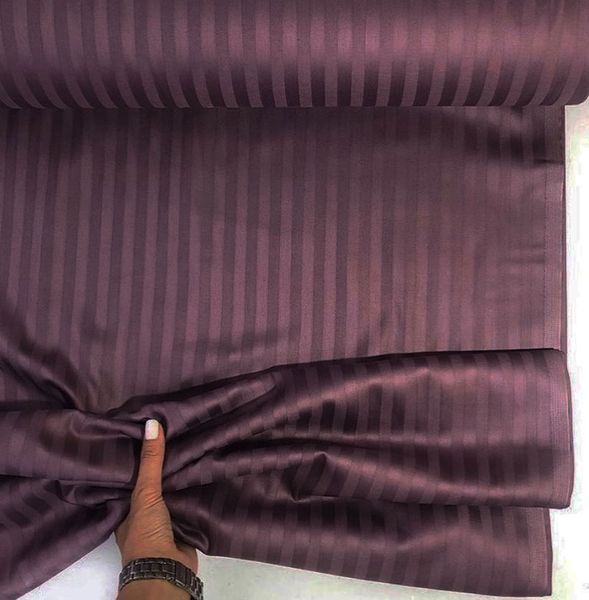 Постільна білизна DARK PLUM Сатин страйп MERISET - Сімейний на резинці 550136 фото
