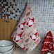 Набір кухонних рушників 2 шт SoundSleep Merry Christmas вафельних 30х50 см і 45х60 см бежевий з сірим (2800004713702) 7753 фото 6