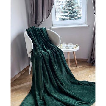 Плед велсофт Manner Dark Green Emily 300 г/м2 150х200 см 6207 фото