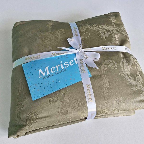 Постільна білизна OLIVE CURL Жакард MERISET - Сімейний на резинці 550648 фото