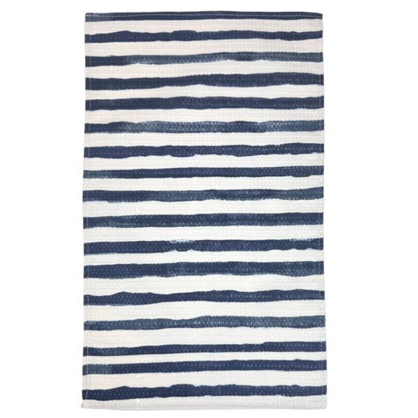 Рушник кухонний вафельний SoundSleep Stripes сіро-сині 34х60 см 6437 фото Рушник кухонний вафельний SoundSleep Stripes сіро-сині 34х60 см 6437 фото