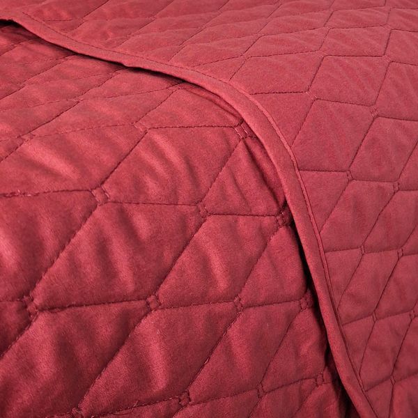 Покривало SoundSleep Siera бавовняне ранфорс 160х220 см бургунді (2800004819152) 8446 фото