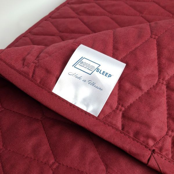 Покривало SoundSleep Siera бавовняне ранфорс 160х220 см бургунді (2800004819152) 8446 фото