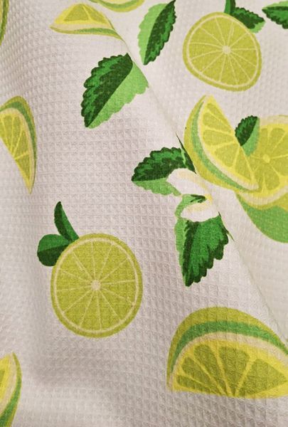 Набір кухонних рушників SoundSleep Lime Fresh вафельні 5 шт 50х70 см 240 г білий (2800004966092) 8507 фото