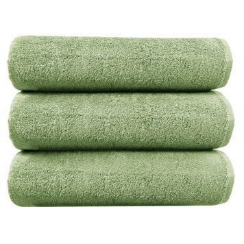 Рушник махровий з петелькою SoundSleep Delicat олива 500г/м2 50х90 см 6368 фото
