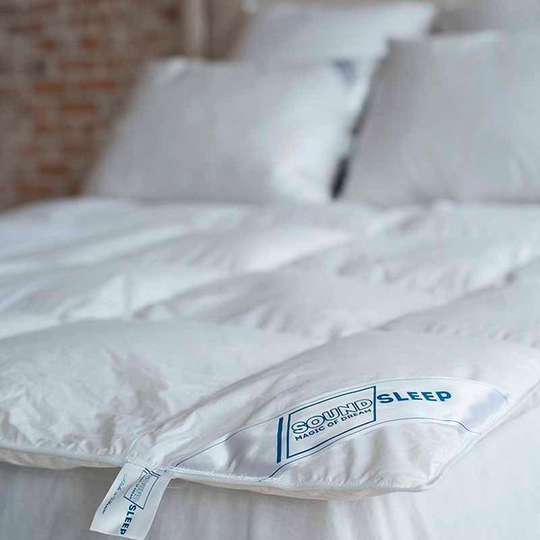 Ковдра пухова SoundSleep Cloud 90% сірий пух демісезонна 155х215 см 800г 8503 фото