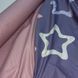 Постільна білизна Фіолетові зірки Сатин MERISET - Сімейний на резинці 550725 фото 5