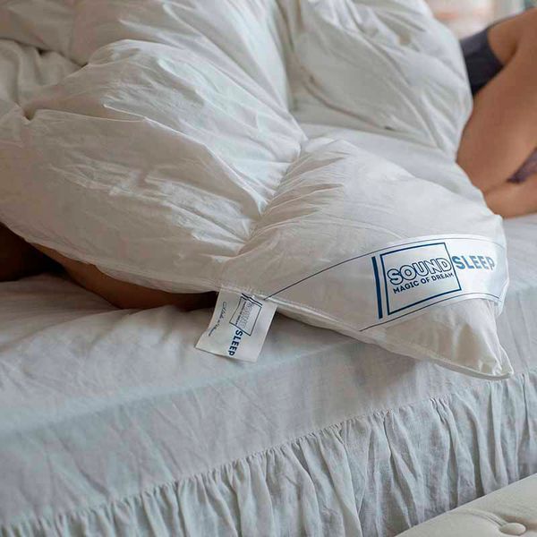 Ковдра пухова SoundSleep Cloud 90% сірий пух демісезонна 200х220 см 1000г 8504 фото