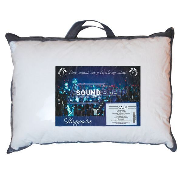 Подушка SoundSleep Calm 50% пуху 50х70 см біла (91035165) 8665 фото