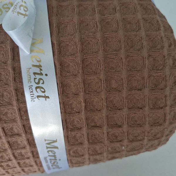 Покривало Піке ГРЕЦЬКЕ Коричневе MERISET - 200х230 2312156153 фото