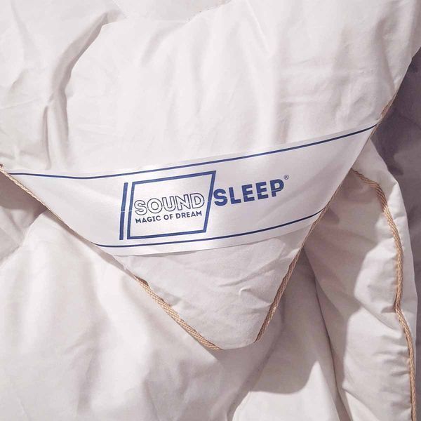 Ковдра SoundSleep Woolen Gold зимова вовняна тик 155х215 см 450г молочна (2800004918657) 8509 фото